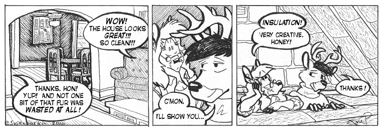 Strip for 2000-11-09 - ** Even the house gets a winter coat... **