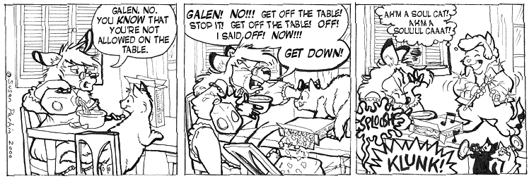 Strip for 2000-11-15 - ** James Purrr-own - Godfather of the Milk Bowl **