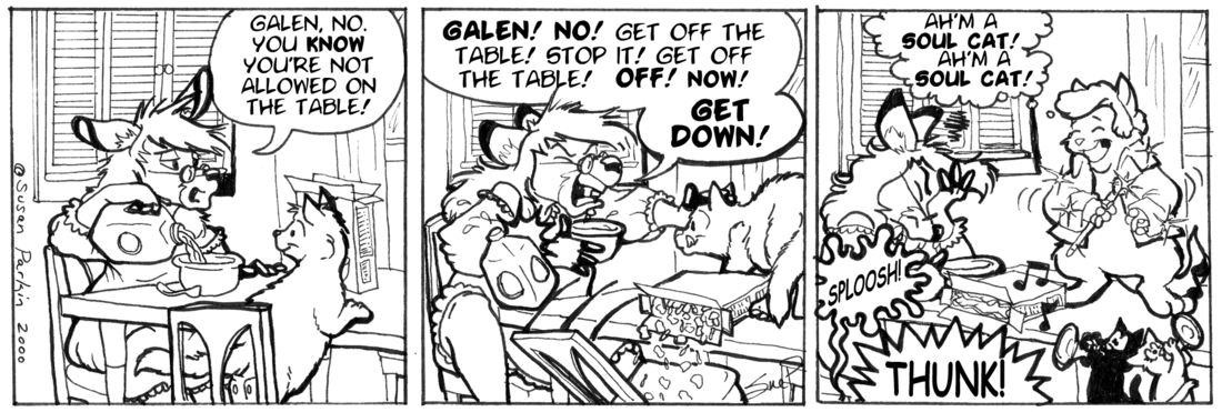 Strip for 2000-11-15 - ** James Purrr-own - Godfather of the Milk Bowl **