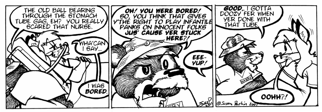 Strip for 2001-02-07 - ** Grin and Bear it... And then try this one.. **