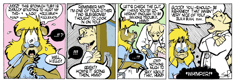 Strip for 2001-02-09 - ** Sue's Voice Goes Down the Tubes... **