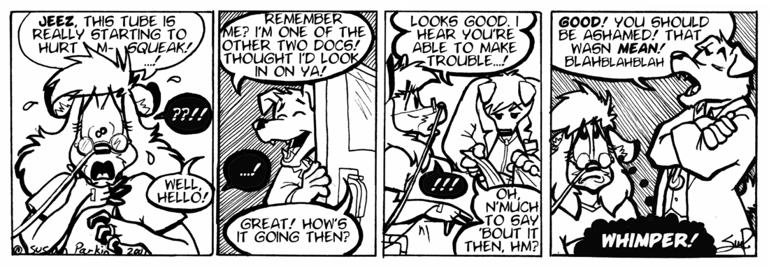 Strip for 2001-02-09 - ** Sue's Voice Goes Down the Tubes... **