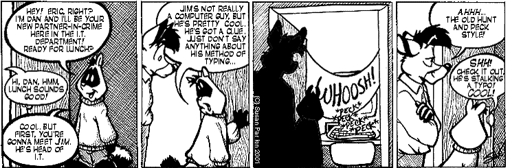 Strip for 2001-04-04 - ** Peck! Peck! Peck! **