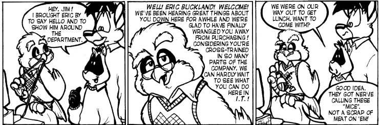 Strip for 2001-04-30 - ** Off to lunch... If they still have their appetites! **