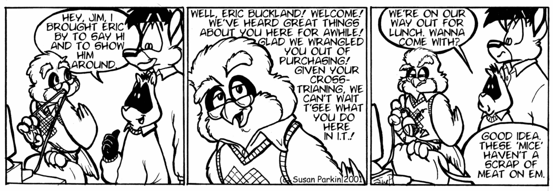 Strip for 2001-04-30 - ** Off to lunch... If they still have their appetites! **