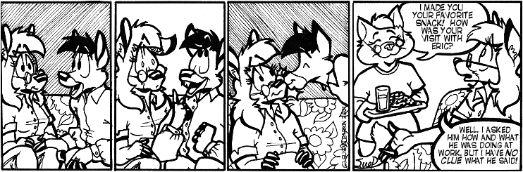 Strip for 2001-05-07 - ** Talk about encrypted messages! Sheesh! **