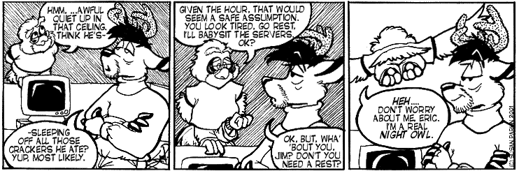 Strip for 2001-06-20 - ** What's keeping Dan? **