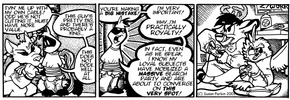 Strip for 2001-07-02 - ** It's good ta be da king... as long as you ARE the king. **