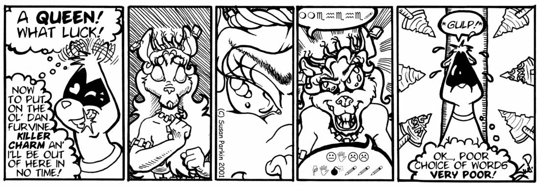 Strip for 2001-07-09 - ** Dan -really- needs to work on his 1337 communication skillz... **