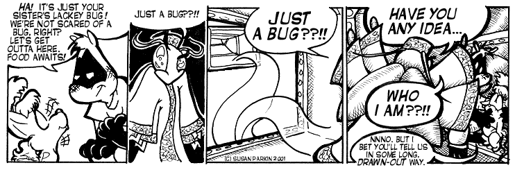 Strip for 2001-09-10 - ** Here come da bug! Here come da bug! **