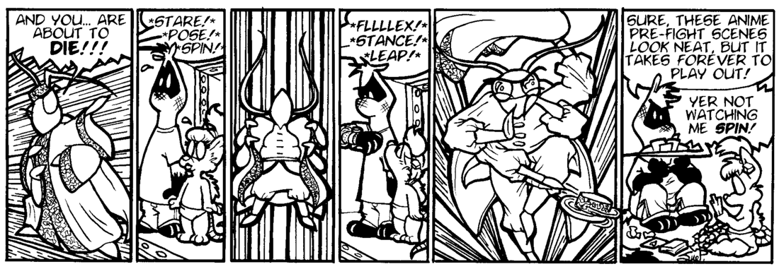 Strip for 2001-09-21 - ** You think WATCHING it takes time? Try DRAWING it! **