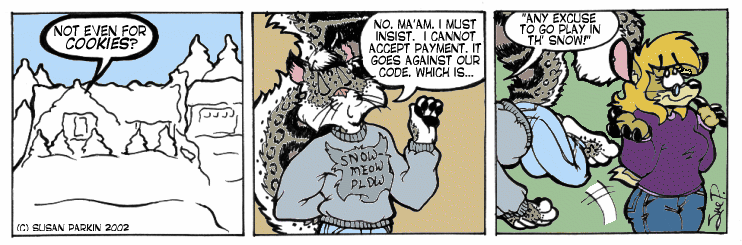 Strip for 2002-01-11 - ** Wish I could find a REAL snow plow guy like him! **