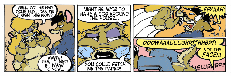 Strip for 2002-02-08 - ** I do heel though, but he wouldn't like it... **