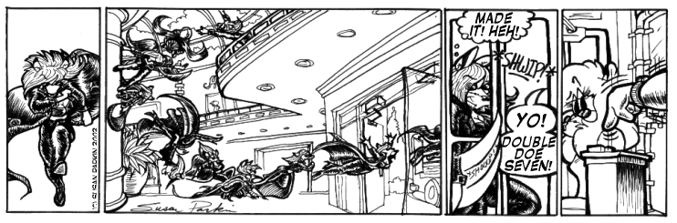 Strip for 2002-06-07 - ** Hey, Neo! Watch out! Here comes the SPY-DEER, man! **