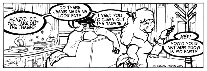 Strip for 2002-05-10 - ** Y'know, I don't think he's listening to me! **