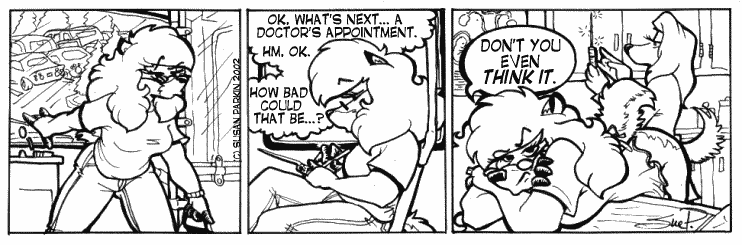 Strip for 2002-06-10 - ** Ask a stupid question, get a stupid shot in the bum! **