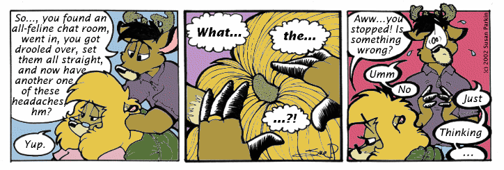 Strip for 2002-07-26 - ** Honk if you're hor- ...err..., um..., yeah. **