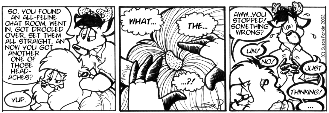 Strip for 2002-07-26 - ** Honk if you're hor- ...err..., um..., yeah. **