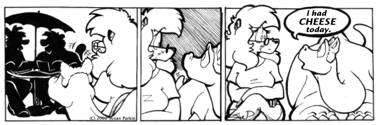 Strip for 2002-08-14 - ** Scroll to the right and click on the grapevine to read more about today's strip! **