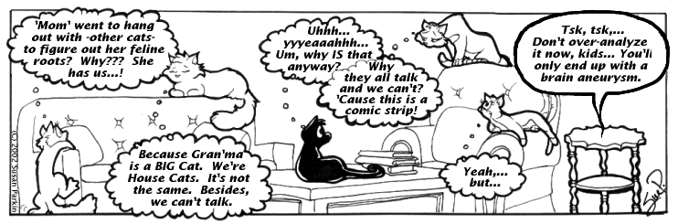 Strip for 2002-08-19 - ** If it weren't for my horse, I wouldn't have spent that year in college. - Louis Black **
