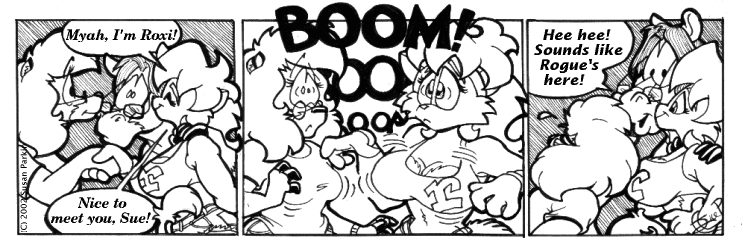 Strip for 2002-09-16 - ** Sounds like someone's about to make a big impression! **