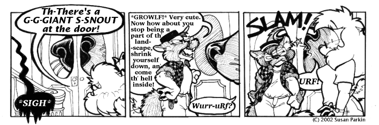Strip for 2002-09-18 - ** Rouge sticks his giant nose where it doesn't belong! **
