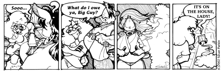 Strip for 2002-10-14 - ** A nice delivery...and a clean getaway! **