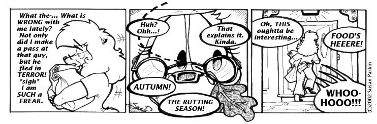 Strip for 2002-10-16 - ** Beware of love bites! **