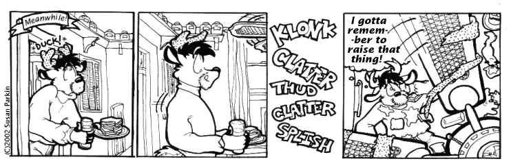 Strip for 2002-10-21 - ** Eric's biggest fan slaps him upside the head! And swipes his velvet! **