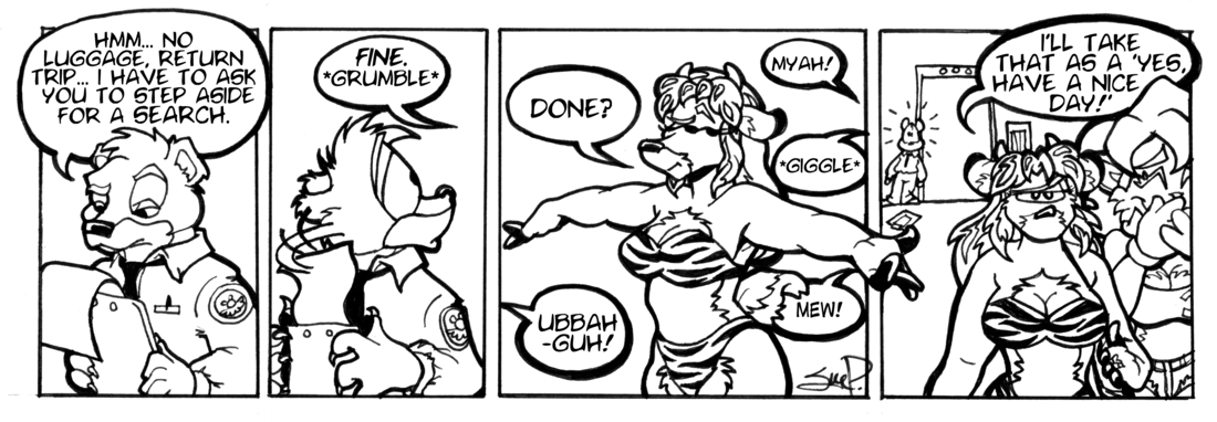 Strip for 2002-12-13 - ** He's the fastest strip search in the west, folks! **