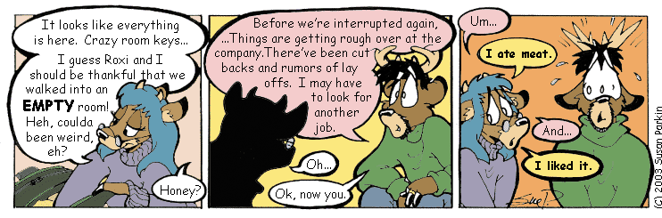Strip for 2003-02-21 - ** That'sa onea spicy meataball! **