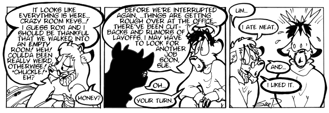 Strip for 2003-02-21 - ** That'sa onea spicy meataball! **