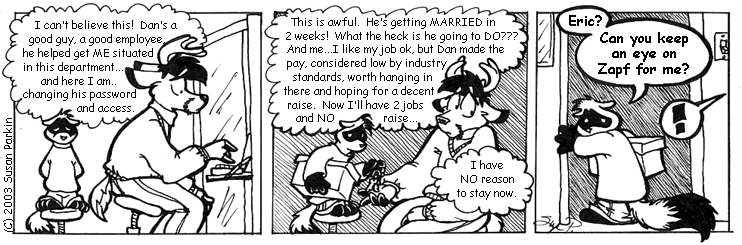 Strip for 2003-02-26 - ** Dan makes a parting request. **