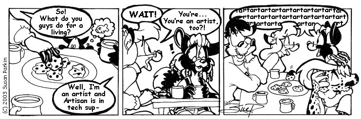 Strip for 2003-04-14 - ** Finally! It's Sue's turn to geek! **