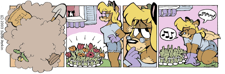 Strip for 2003-04-25 - ** I lose more tulips this way... **