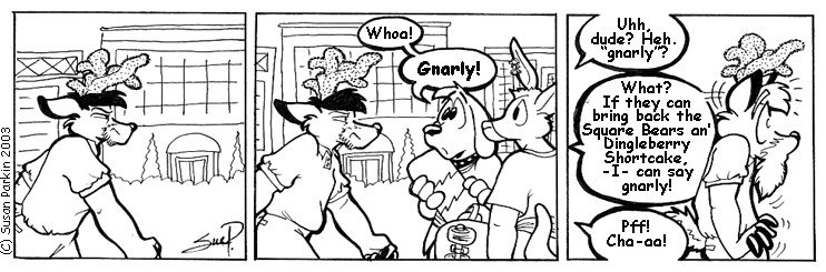 Strip for 2003-06-02 - ** Wow, like, gag me with an antler! **