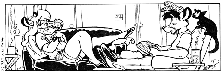 Strip for 2003-07-02 - ** If you can read this, you're literate! **