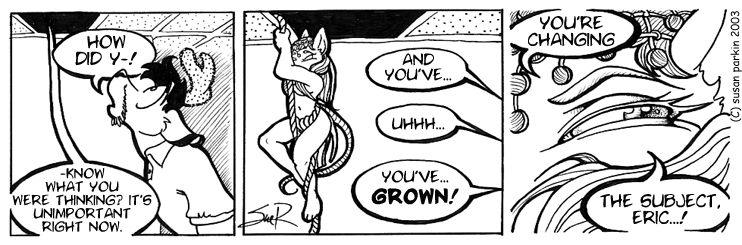 Strip for 2003-08-11 - ** Don't stare, it's not polite! **