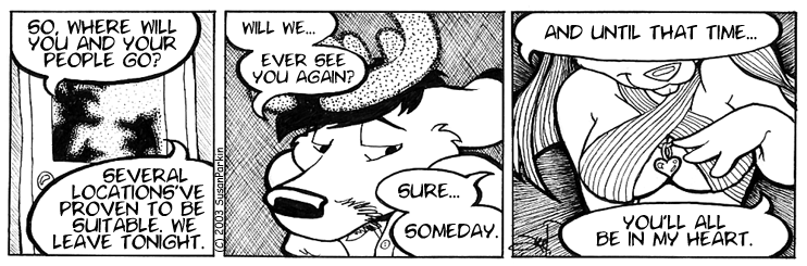 Strip for 2003-09-12 - ** Heartfelt good-byes. **