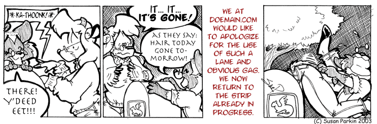 Strip for 2003-10-27 - ** Well, Locks of Love DOES raise hair...! **