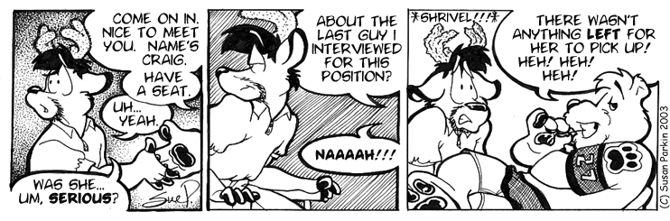 Strip for 2003-11-07 - ** Making the cut...er, the pick...err... **