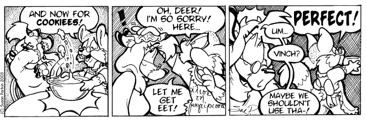 Strip for 2003-11-18 - ** That's obviously not the recipe -I- gave him! **