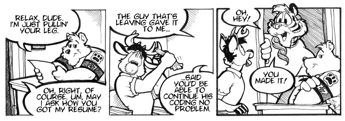 Strip for 2003-11-26 - ** Good references are a must. **