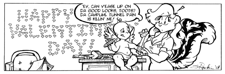Strip for 2004-02-13 - ** Sounds like a good case for Workman's Comp to me! **