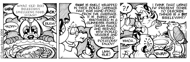 Strip for 2004-04-05 - ** Vinci is a vaccoon! **