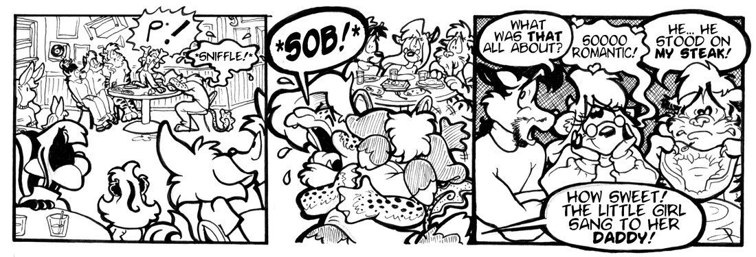 Strip for 2004-05-10 - ** Bah! These guyswouldn't know romance if I bit em! **