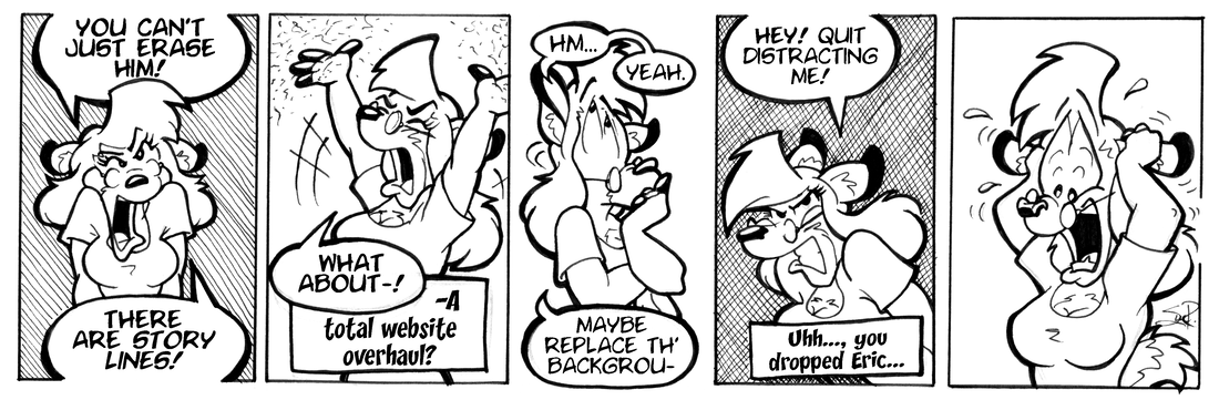 Strip for 2004-08-06 - ** Almost ferret-like in attention span... **