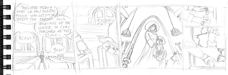 Strip for 2004-10-13 - ** At Saint Anne's National Shrine. **