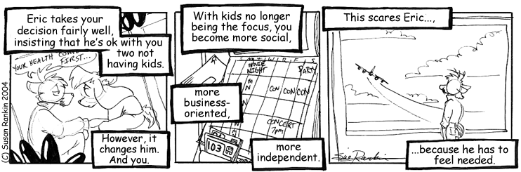 Strip for 2004-10-18 - ** Swooping changes. **