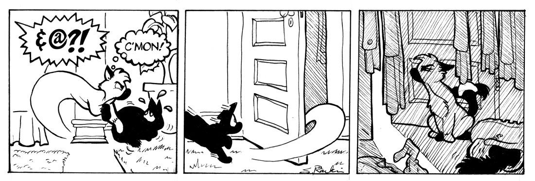 Strip for 2005-05-02 - ** What is it with cats in the closet? **